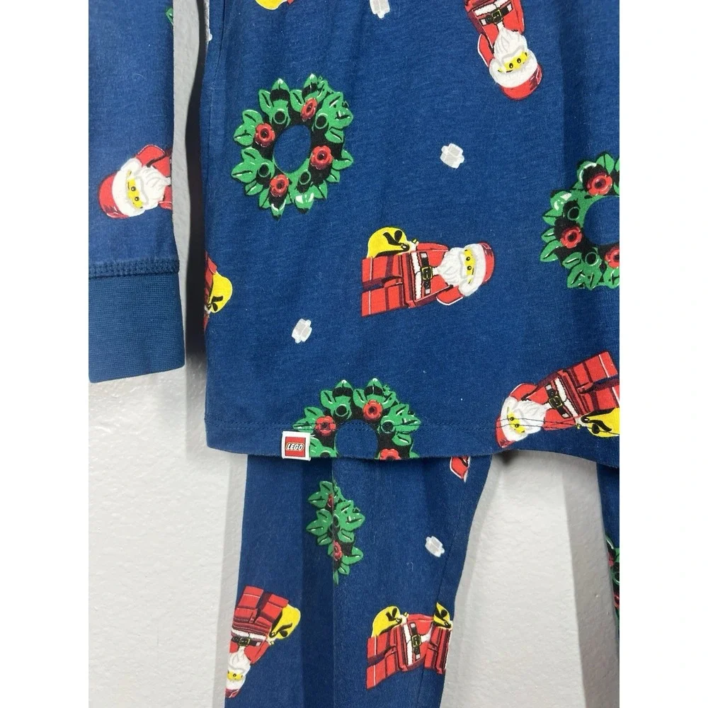 Lego pajamas kids youth L‎ top bottom set Christmas pajamas Santa Boy Girl